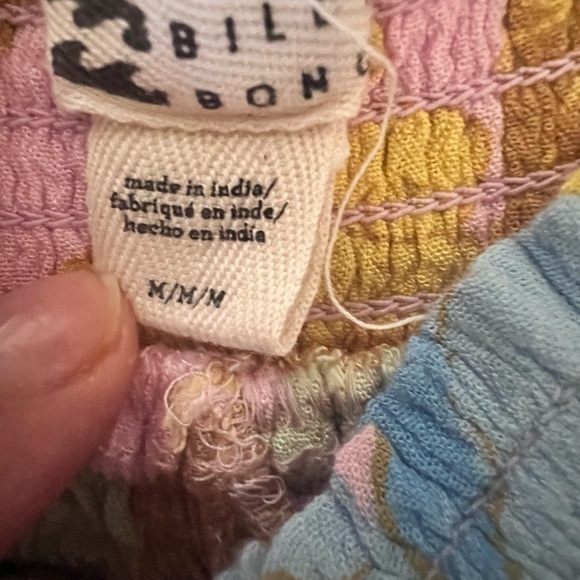 BILLABONG Floral wide leg beach pants  Size Medium - Picture 12 of 13